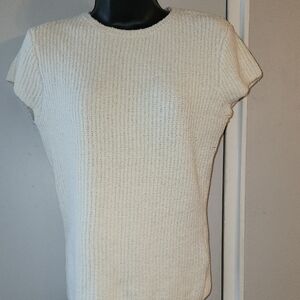 H&M Off-White Textured Knit Top